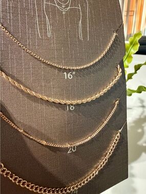 Gold Layered 4-Piece Necklace Set